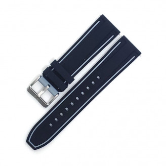 Rubber Strap Black Grey 8166